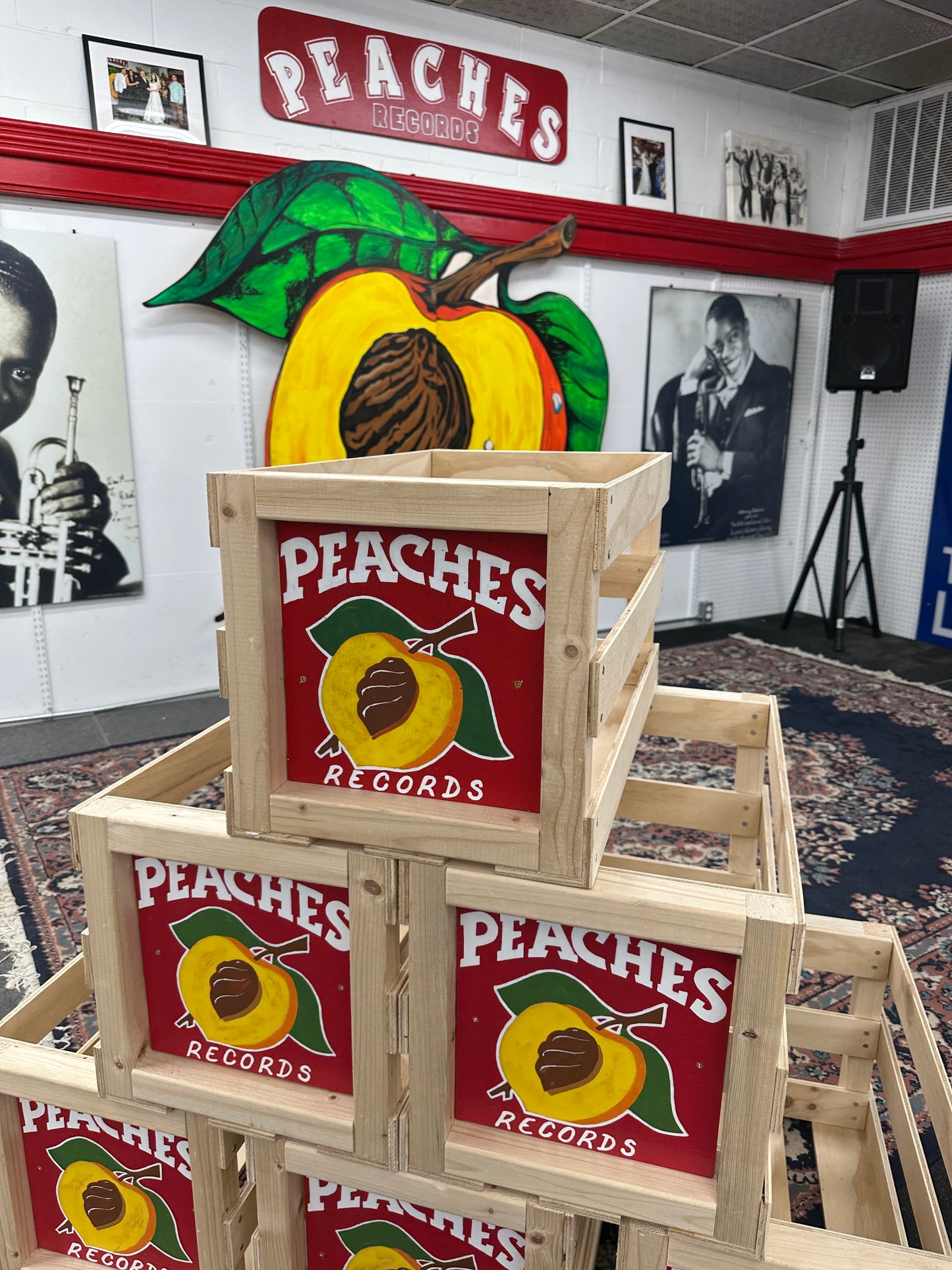 Peaches Record Crate