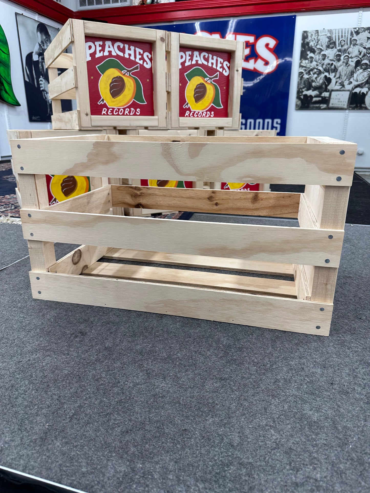 Peaches Record Crate