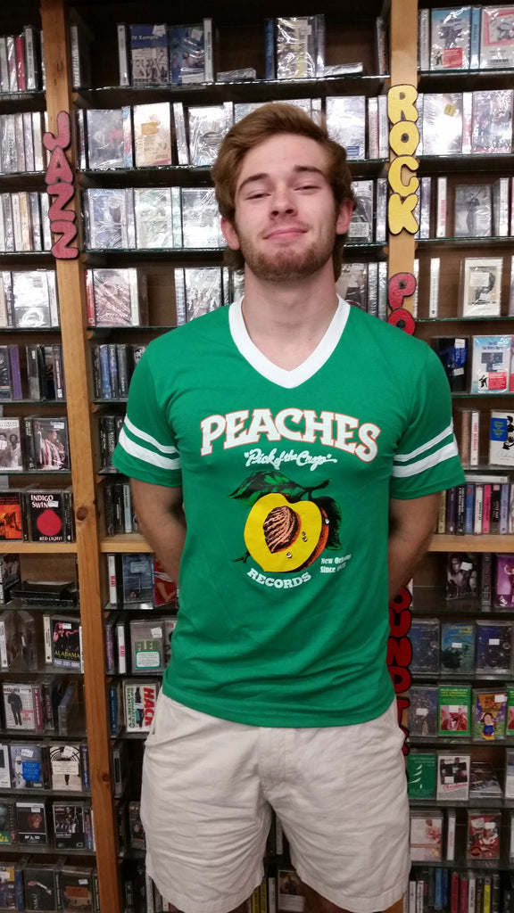 PEACHES UNISEX GREEN SOCCER TEE