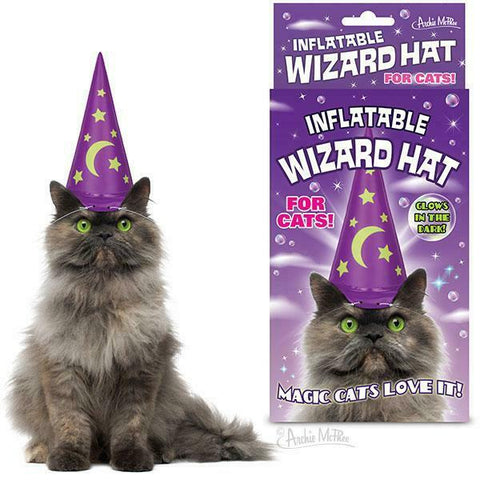 INFLATABLE WIZARD HAT FOR CATS