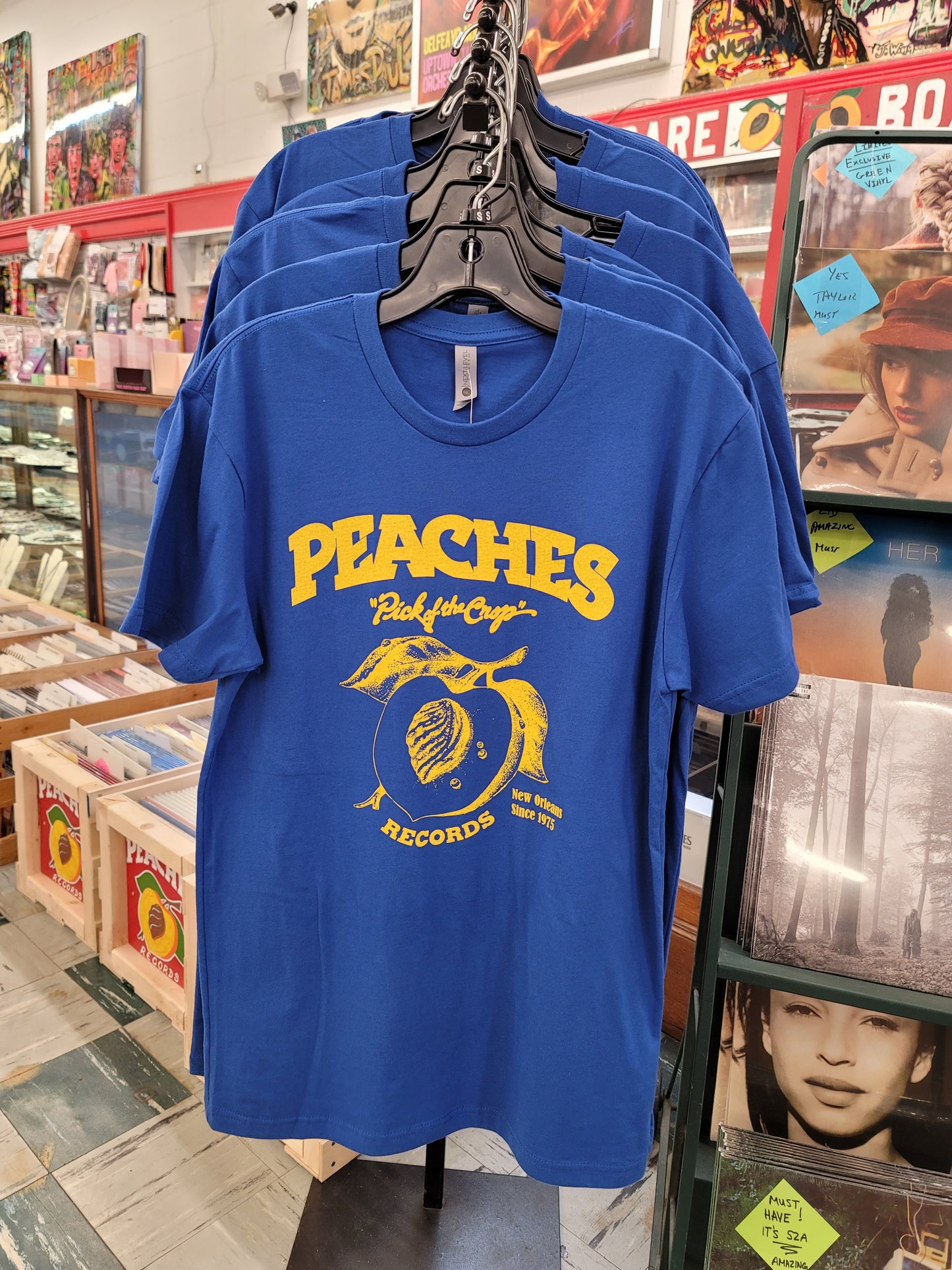 Cobalt Blue and Yellow Tee